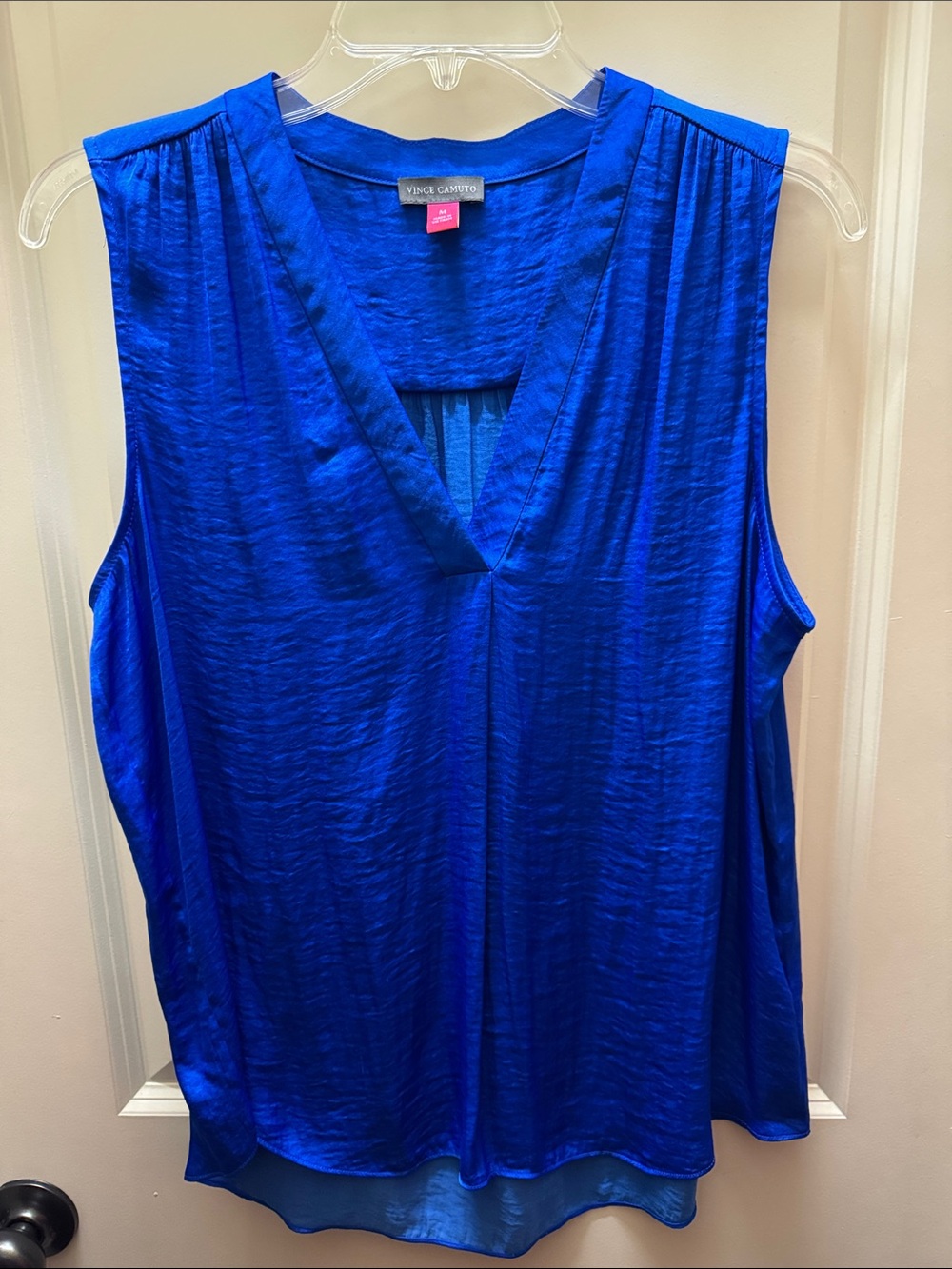 Vince Camuto V-Neck Sleeveless Camisole in Bright Blue
